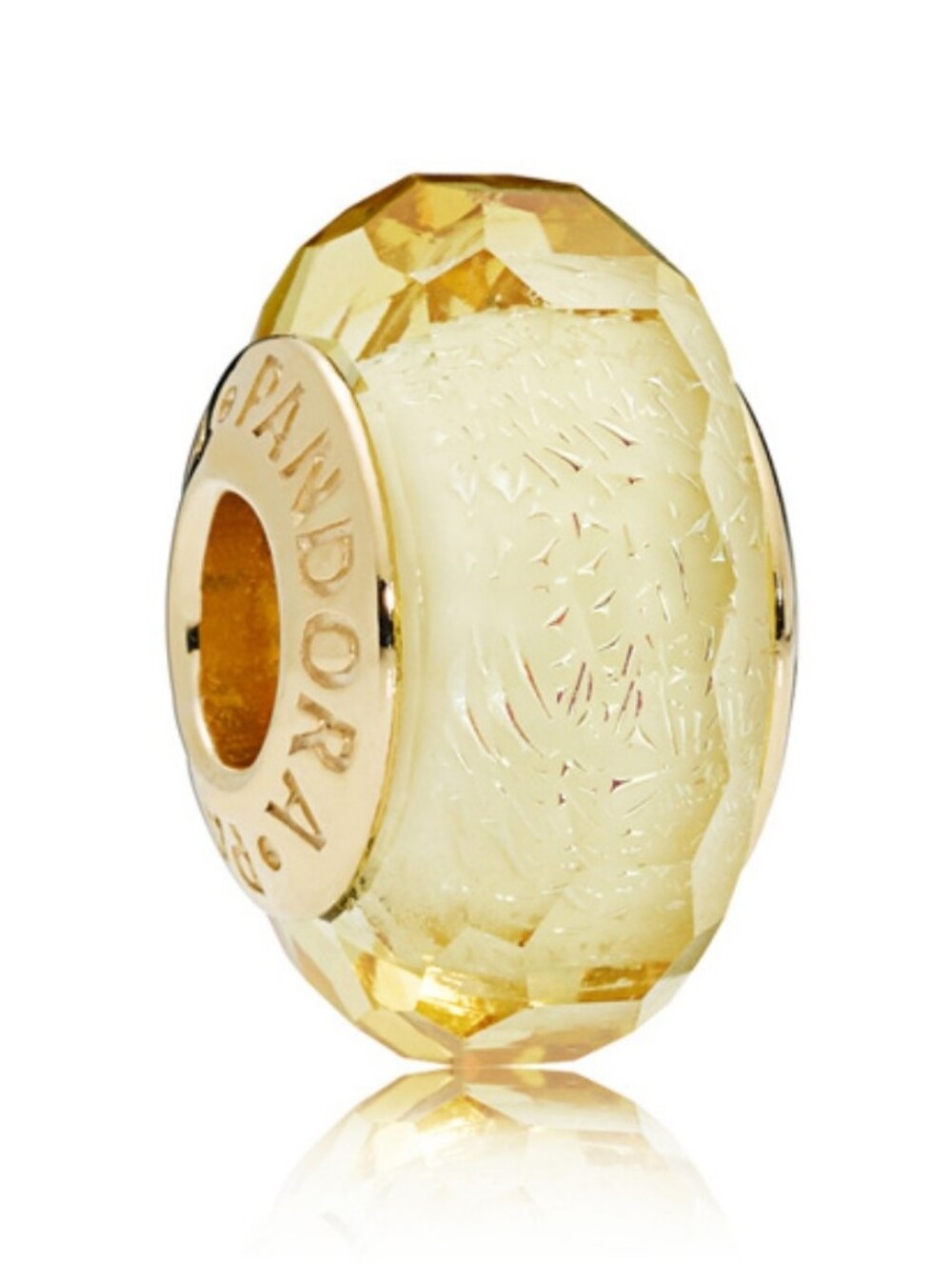 Pandora Shine Golden Faceted Murano Glass Charm